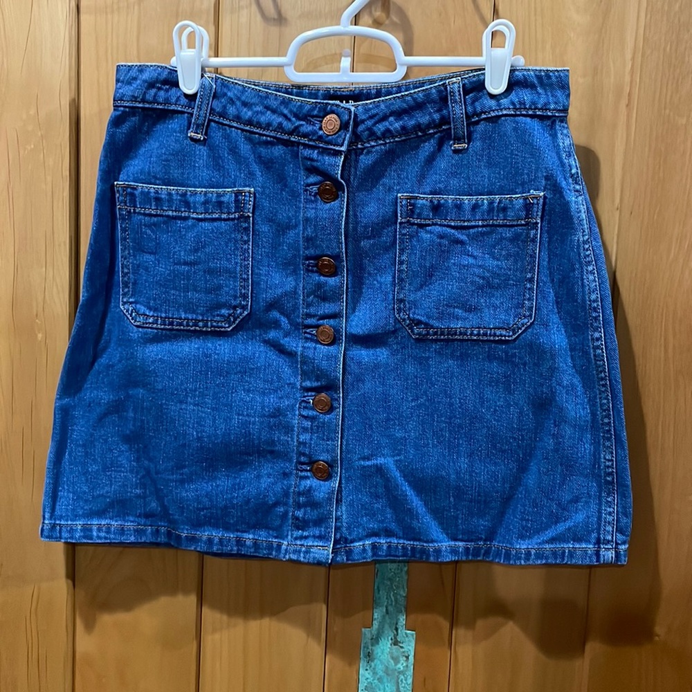 GAP Full Button Jean Skirt